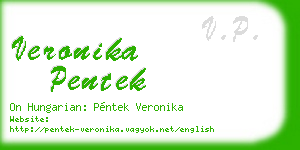 veronika pentek business card